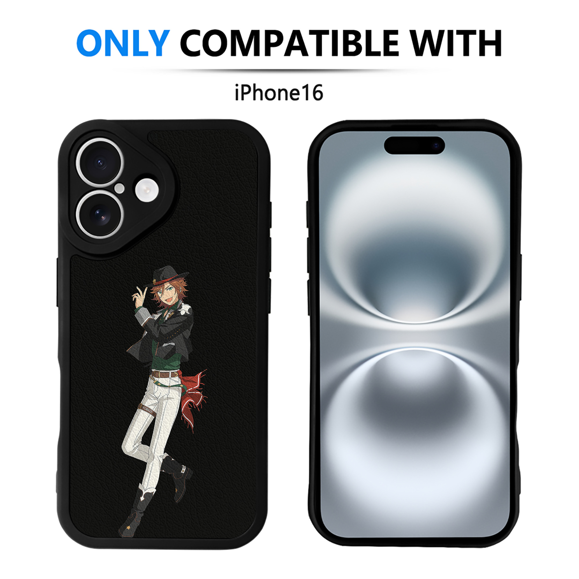 （画像用） あんさんぶるスターズ! Ensemble Stars 【iPhone 16シリーズ対応】シリコンスマホケース（レザー調） 材質：シリコン